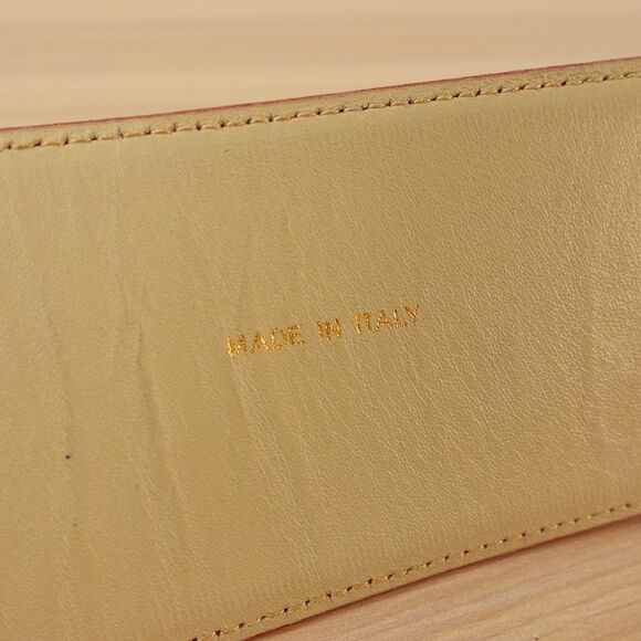 VALENTINO GARAVANI Belt Women 65 26 XS‎ Red Wide Leather Gold Buckle Chunky Wide